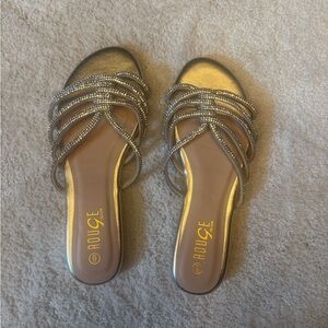 Rouge Helium Metallic Gold Sandals